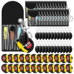 72 Pcs Mini Screwdriver Keychain Tape Measure Lights Set Father Day .... Fixed Price $48.57.
