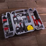 130-PIECE Tool Set Kit With Hammer, Wrenches, Screwdriver, Pliers, And. Fixed Price $63.99.