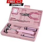 Set Kit Box Pink For Women Ladies Girl Hand Hammer Pliers Screwdriver. Fixed Price $21.95.
