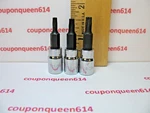 Craftsman 3PC Set 1/4" Drivetorx Bit SOCKETS.42661,42662,42663,T15,T20,T25 - New. Fixed Price $14.99.