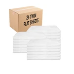 Flat Bed Sheets (case Of 24) White 180 Thread Count Size Options Bulk Set. Fixed Price $289.99.