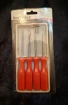 Vintage Sheffield 4 Piece Hook & Pick Set Nip. Fixed Price $10.00.