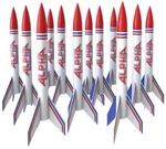 Alpha Rocket Bulk Pack, Includes 12 Model Kits (intermediate Skill Level). Fixed Price $139.99.