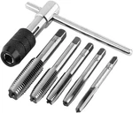 Mesee 6 Pcs Tap Wrench Tool Set, Adjustable T-handle Holder With Mach. Fixed Price $13.12.