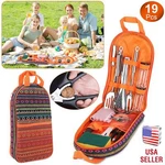 Portable 19PCS Camping Cooking Utensil Picnic Cookware Outdoor Kitchen Tools. Fixed Price $29.23.
