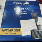 Premium Guard PC99155/CF12160 Particulate, Cabin Filter. Fixed Price $8.99.