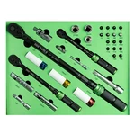 Torque Wrench Ratchet Master Set + Sockets & Extensions 32-PIECE 1/4" 3/8" 1/2". Fixed Price $177.13.