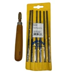 Grobet Piece Needle File Set Wood Handle LAT0160 Metalworking Jewelrymaking. Fixed Price $52.00.
