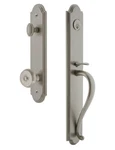 Grandeur 843687 Hardware Arc One Piece Handleset Grip Bouton Knob Nickel. Fixed Price $275.00.