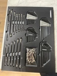 Mechanics Tool Set In Eva Tray Allen Wrench, Wrenches. Fixed Price $82.00.