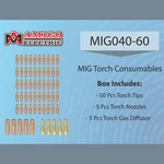 MIG040-60, 50-PCS .040 Tip, 5-PCS Nozzle, Diffuser, Amico Welder. Fixed Price $79.00.