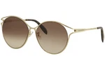 Alexander Mcqueen Women's AM0210SA AM/0210/SA 002 Gold Round Sunglasses 57MM. Fixed Price $259.95.