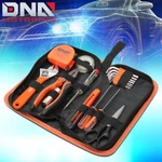 18PCS Hand Tool Kit Hammer Wrench Screwdriver Pliers Allen Keys Led Light Orange. Fixed Price $17.99.