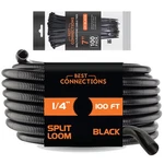 Best Connections 100FT 1/4" Loom Tubing & Pcs 7" Zip Ties Black Flex-guard. Fixed Price $24.96.