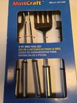 Mintcraft 4-PIECE Bbq Grill Tool Set Stainless Steel Spatula, Tongs, Fork, Bru. Fixed Price $19.42.