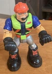 Vintage 2000 Mattel Rescue Hero Construction Worker Action Figure 6". Fixed Price $8.95.