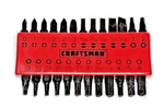 Craftsman Professional Bit Set 25 Pc Screwdriver Red Twn 20068. Fixed Price $16.99.