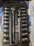 Diehard DH50105 21 Piece Ratchet & Socket Set Sae/metric 3/8" Drive Chrome. Fixed Price $25.00.