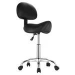 Saddle Stool With Back Support And Wheels, 450 Lbs Weight Capacity Ergonomic Rol. Fixed Price $114.91.