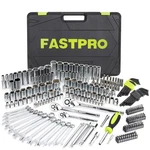 Fastpro 249-PIECE Mechanics Tool Set, 1/2", 3/8", 1/4" Socket Sae And Me.... Fixed Price $148.76.