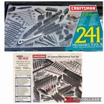 Rare Sears Craftsman Usa Nos 241PC Mechanics Tool Socket Set 33841 & Nutdrivers. Fixed Price $899.00.