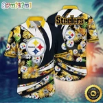 Nfl Pittsburgh Steelers Hawaiian Shirt Flower Classic. Fixed Price $13.99.