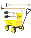 Stanley Jr Kids Garden Wagon Set 6PC Outdoor Tool Kit Rake Hoe Bucket - New. Fixed Price $548.15.