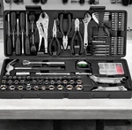 Pittsburgh 130 Piece Tool Set With Blow Mold Storage Case Screwdrivers Wrenches. Fixed Price $54.00.