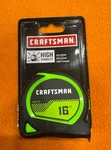 Craftsman High Visibility Measuring Tape CMHT37116. Fixed Price $5.75.