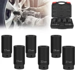 6 Pack 1/2" Crank Bolt Socket SET,17MM, 19MM, 21MM, 22MM, 24MM 27MM, Black. Fixed Price $74.99.