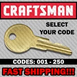 Craftsman Cut Your Code 001 - 250 Llaves Keys. Fixed Price $6.99.