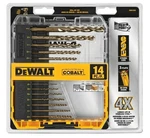 Dewalt DWA1240 Pilot Point Industrial Cobalt Drill Bit Set (14 Piece). Fixed Price $36.00.