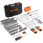 Vevor Mechanics Tool Set And Socket 1/4IN 3/8IN Drive 145 Pcs Sae Metric. Fixed Price $69.90.