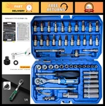 53-PIECE Metric Motorcycle Tool Kit Mini Ratchet & Socket Set For Auto Repair,. Fixed Price $79.99.