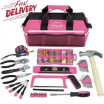 Precision Tools 201-PIECE Household Kit W/ Bag High-grade Steel Alloy Pink. Fixed Price $45.27.