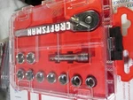 Craftsman Socket Set With Ratchet, Sae, 3/8-INCH Drive, 11-PIECE (CMMT12026). Fixed Price $21.80.