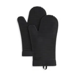 Kitchenaid Ribbed Soft Silicone Oven Mitt 2-PACK Set, 7.5"X13", Matte Black. Fixed Price $60.99.