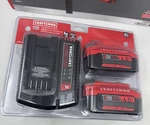 Oem Craftsman CMCB204-2CK 20V Max 4.0 Ah Lithium-ion Batteries & Charger Kit. Fixed Price $99.99.