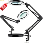 Upgraded 12X Led Magnifying Lamp 1800LM Dimmable 3 Color Desk Light Crafts Us. Fixed Price $55.79.