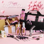 Workpro 263-PIECES Pink Tool Kit Hammer Plier Household Repairing Set W/bag. Fixed Price $53.99.