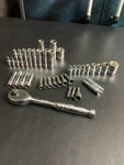 Kobalt #1151719 52-PIECE Pro 90 Ratchet Mechanics Tool Socket Set Sae Metric. Fixed Price $44.00.
