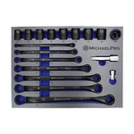 Michaelpro 18PC Oxide Bolt Extractor Offset Wrench And Socket. Fixed Price $162.99.