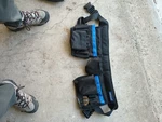 Okiaas Toughbuilt Tool Belt Pouch Fabric Adjustable Black Blue Set Of 2. Fixed Price $35.00.