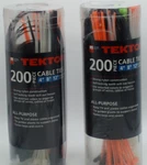 Pk. Tekton 200 Pc Cable Ties 4",8", 12" Assorted Colors (total 400 Pieces). Fixed Price $7.99.