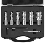 Hot/ Annular Cutter SET,6 Pcs Weldon Shank Mag Drill BITS,1/2"TO 1-1/16"CUTTING. Fixed Price $89.99.