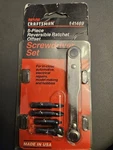 Craftsman Nos Vintage 5-PC Reversible Ratchet Offset Screwdriver, #41469. Fixed Price $29.50.