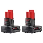 Milwaukee MLW48-11-2412 & #174 12V Li-ion M12 Battery 3AH Extended Capacity 2PK. Fixed Price $154.22.