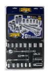 Gearhead - 20 Piece Standard & Metric Tool Set, Case W/ Carry Handle. Fixed Price $49.99.