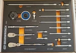Gearwrench 18 Piece 1/4" 90T Ratchet & Drive Tool Set With Eva Foam Tray - 86520. Fixed Price $119.99.