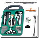 Jonnesway W66107S Pcs Flexible 72 Teeh Ratcheting Combination Wrench 8-19 Mm. Fixed Price $69.97.